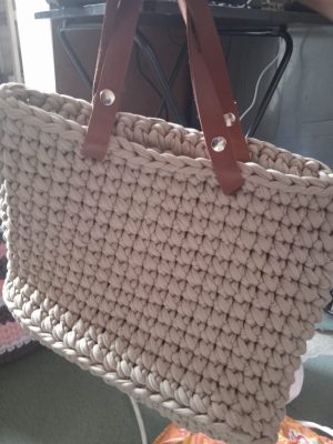 crochet laptop handbag